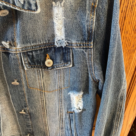 Love Tree Medium Blue Denim Jacket - Picture 3 of 8